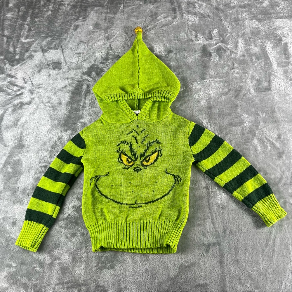 The Grinch Who Stole Christmas Hooded Sweater Baby 12M Holiday Christmas Stripe
